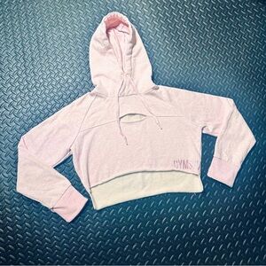 Gymshark women's pink marl cropped hoodie sweater